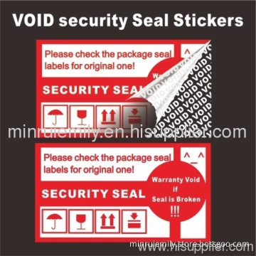 Custom Warranty Void Labels From China,tamper Proof Void Labels 
